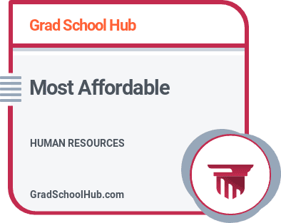 Most Affordable Online Master's in Human Resources Program Badge